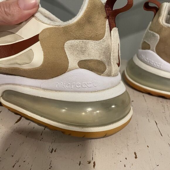 Nike Air Max 270 React Running Shoes Team Gold Red AT6174-700 Women's Sz 9.5 - Picture 6 of 9